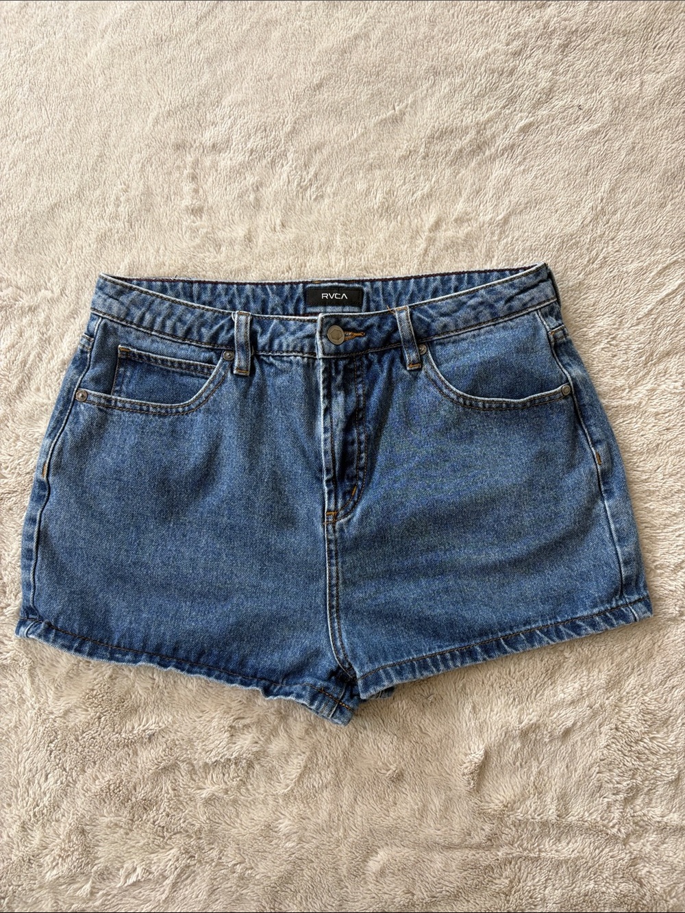 RVCA Classic High-Rise Denim Cutoff Shorts – Size 29